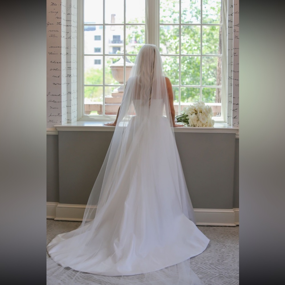 One Blushing Bride- custom 120” wedding veil- light Ivory
